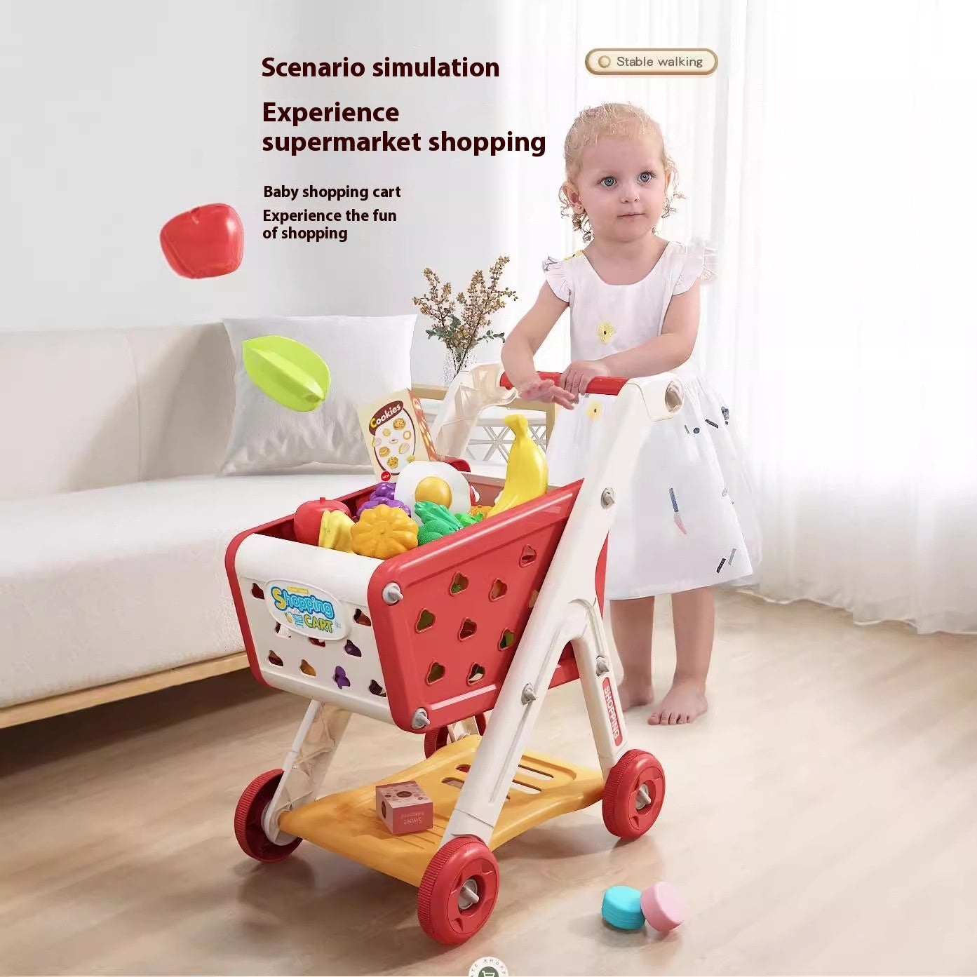 Shopping Cart Toy Baby Trolley Play House