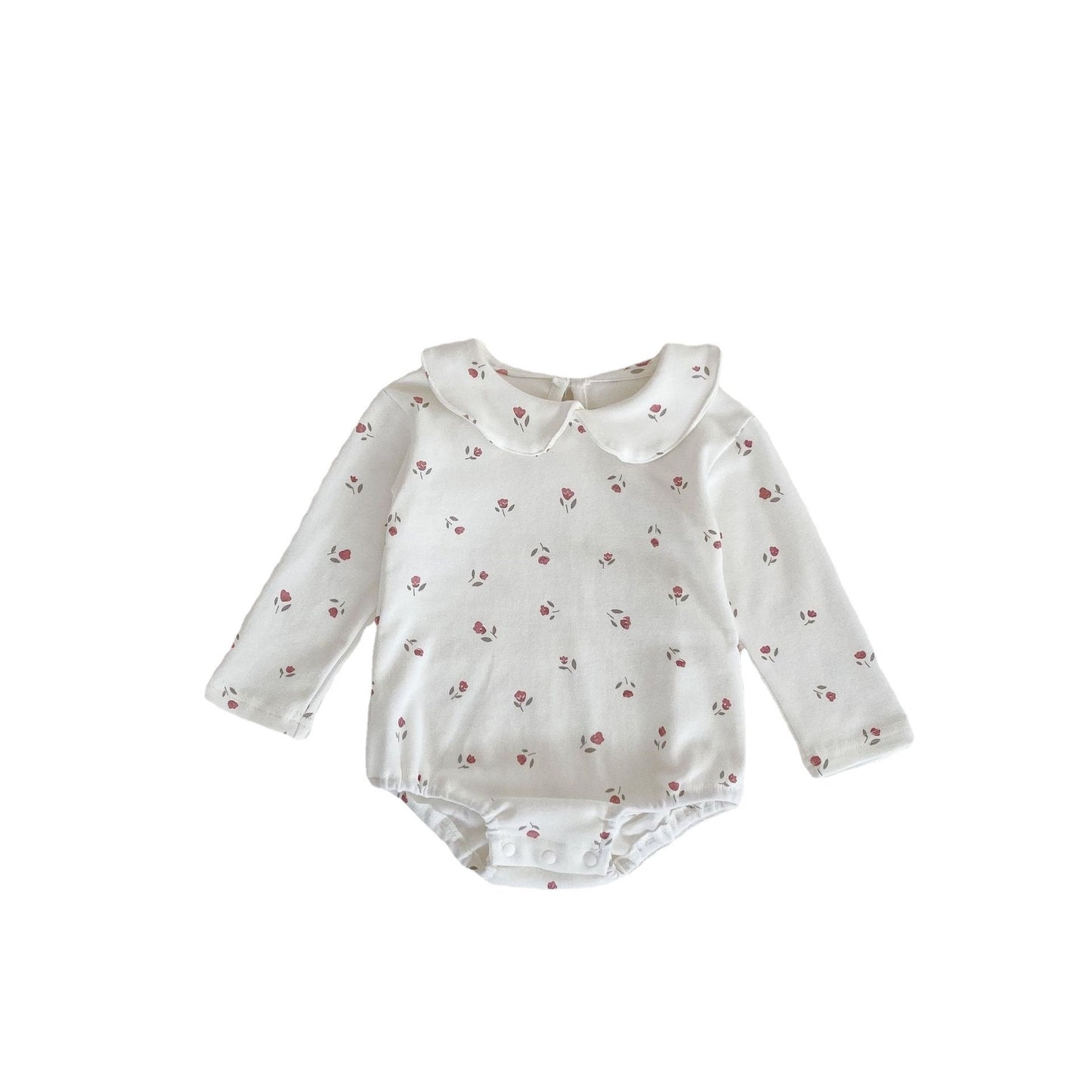 Baby Girl Doll Collar Long-sleeved Triangle Romper