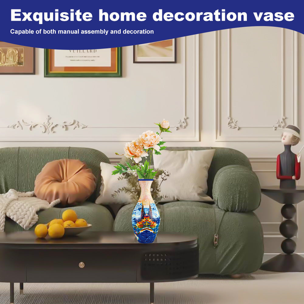 3D Puzzle Vase DIY Living Room Decoration Home