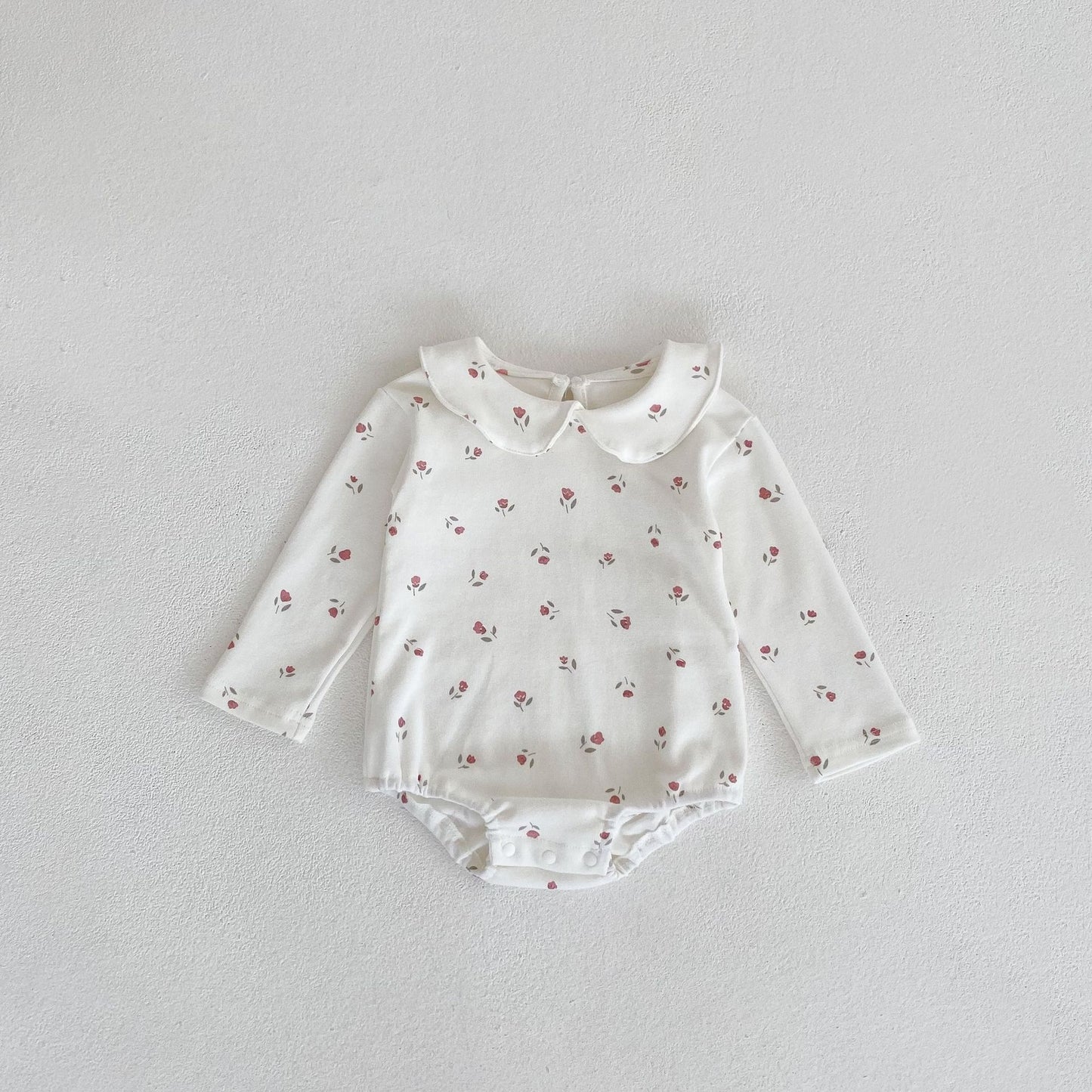 Baby Girl Doll Collar Long-sleeved Triangle Romper