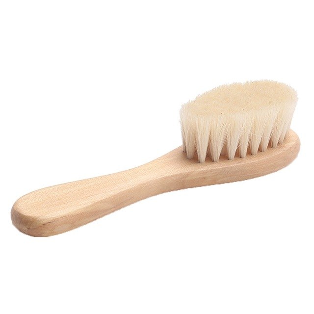 Baby Care Pure Natural Wool Baby Wooden Brush Comb Brush Baby Hairbrush Newborn Hair Brush Infant Comb Head Massager