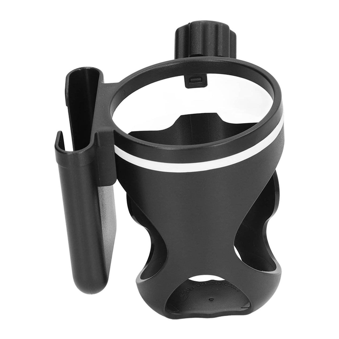 Baby Stroller Cup Holder Prevent Slipping Adjustable 360 Degree Rotating Universal 2 in 1 Stroller Drink Rack with Clip