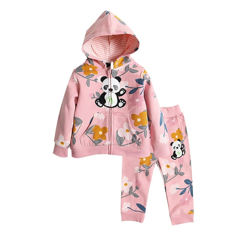 Children's Sweatshirt Suit Baby Hooded Sports Two-piece Set