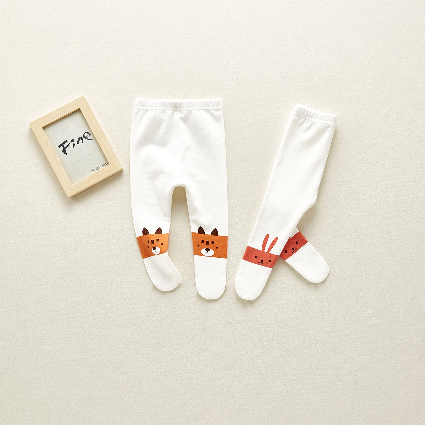 Spring and Autumn Baby Boys and Girls Baby Cute Rabbit Leggings Cotton Bear One Piece Socks