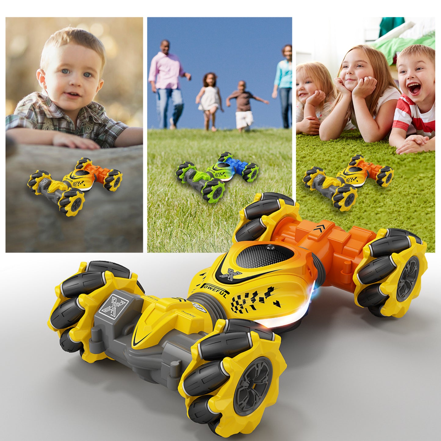 Induction Mini Gesture Twist Car Transform Car Watch Remote Control Double sided Stunt Climbing Toy Remote Control Car