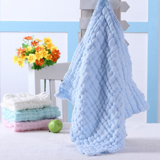 1 Piece Baby Bath Towels 100% Cotton Gauze Solid New Born Baby Towels Ultra Soft Strong Water Absorption Baby Care