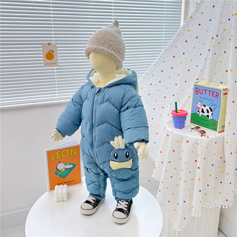 Newborn Baby Clothes Winter Climbing Clothes Baby Romper Boys And Girls One-Piece Suit Outer Wear