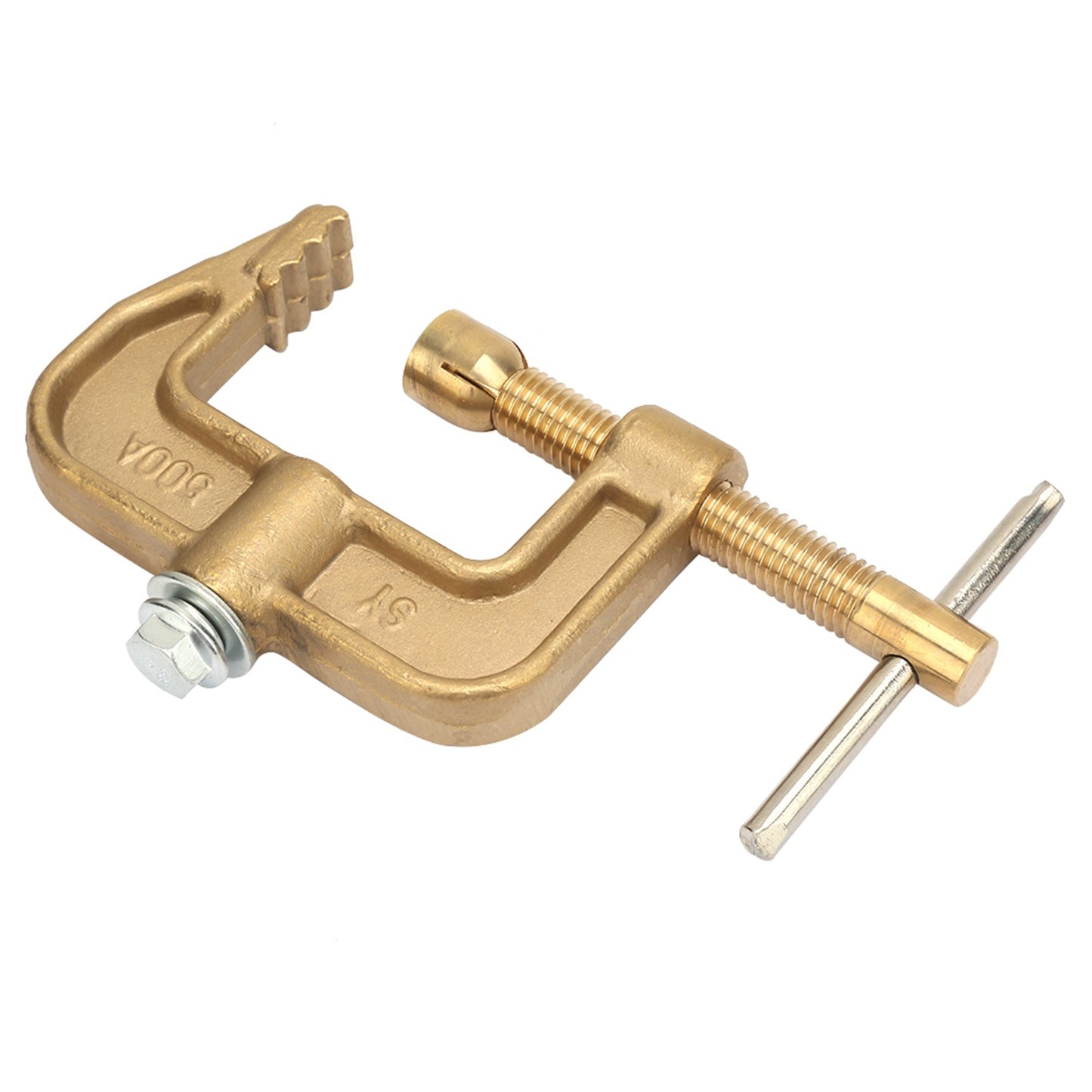 500A Brass Material Classical G Shape Ground Welding Earth Clamp for Welding Machine