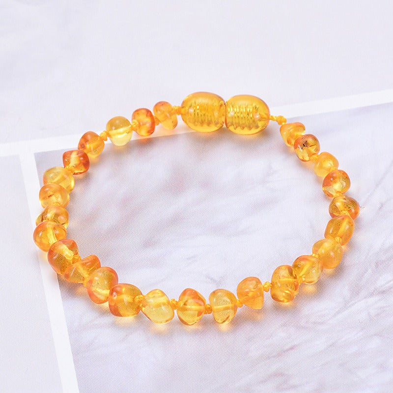 Baltic Sea Natural Amber Baby Bracelet Baby Diy Irregular Amber Hand String Jewelry