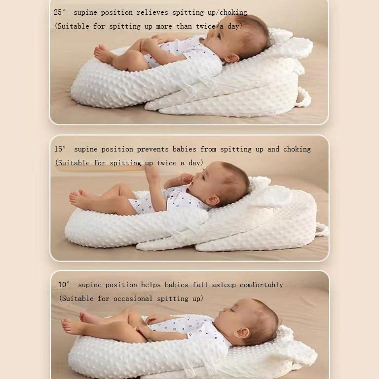 Baby anti-spitting up milk slope pillow anti-overflow choking milk baby pillow newborn slope pad