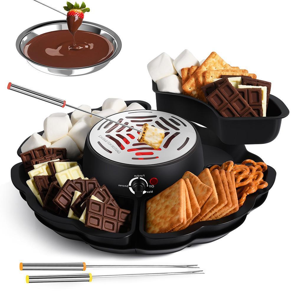 Chocolate Cheese Melted Electric Chafing Dish Baked Cotton Candy Making Machines