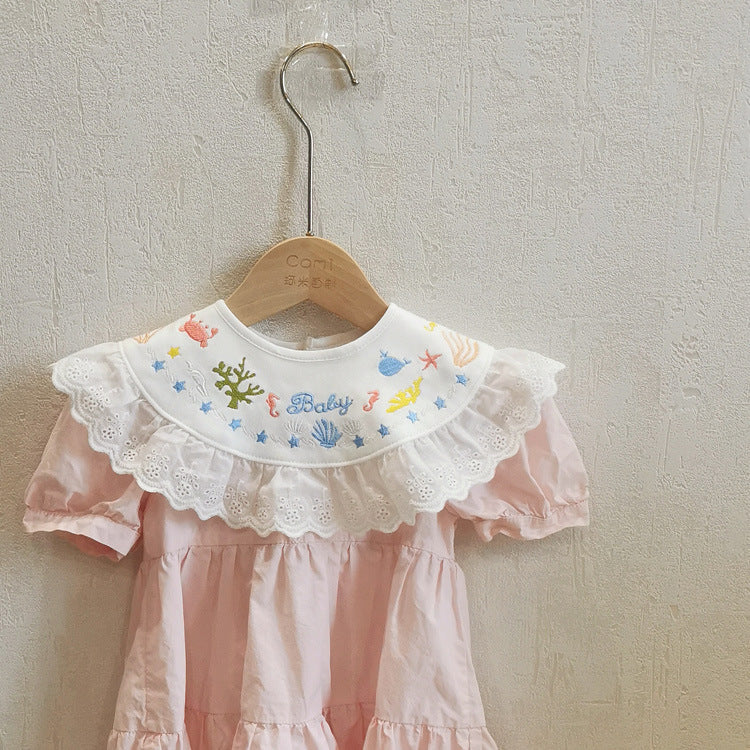 Babero de algodón para bebé, giratorio 360°, impermeable, para la saliva, suministros para bebés 