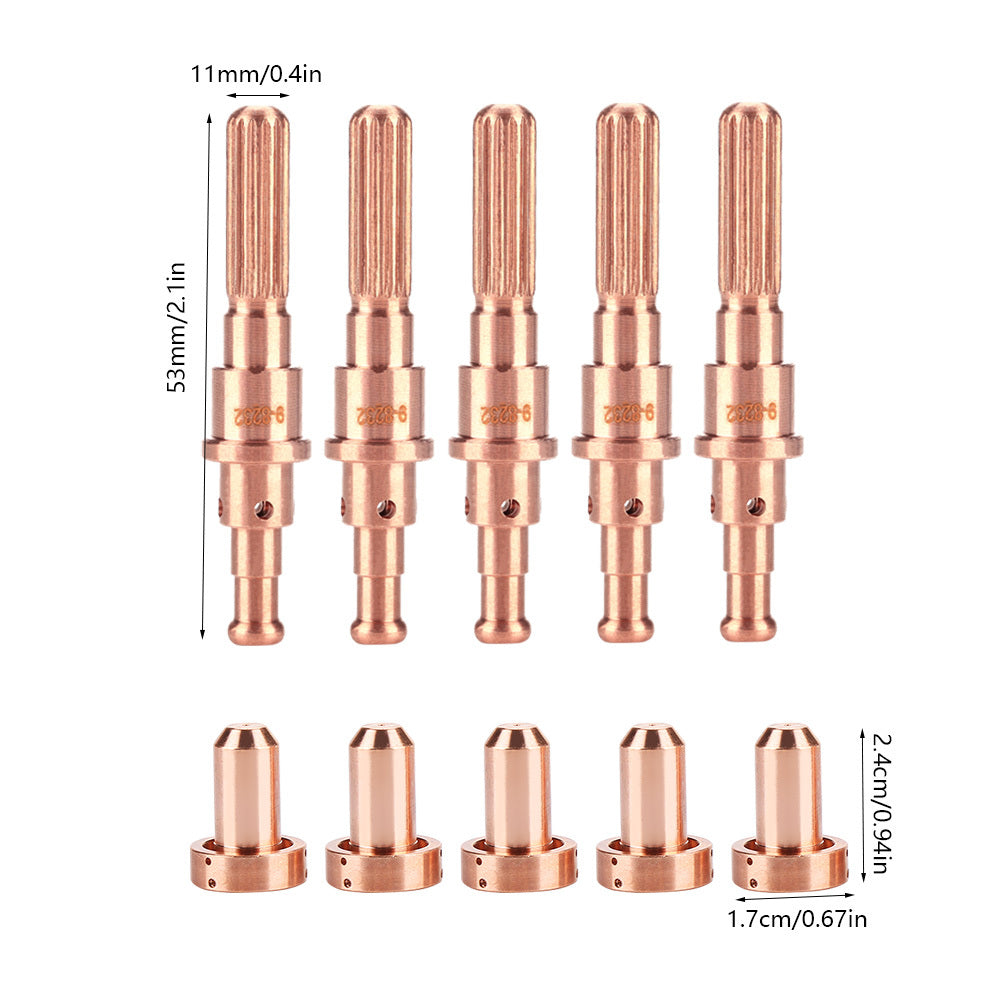 5pcs 9-8215 Electrode   5 pcs 9-8210 Nozzle Tips for Thermal Dynamics SL60/100 Plasma Torch