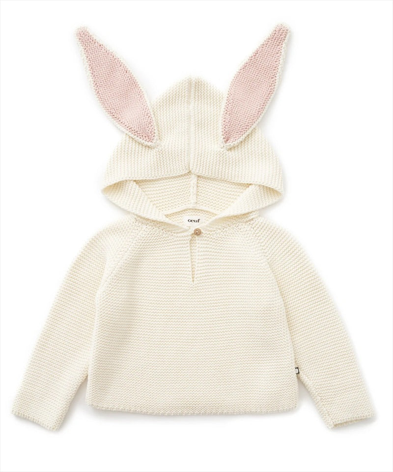 Children's Cute Rabbit Ears Oeuf Sweater Girl Baby Baby Hat Knitted Wool Clothing