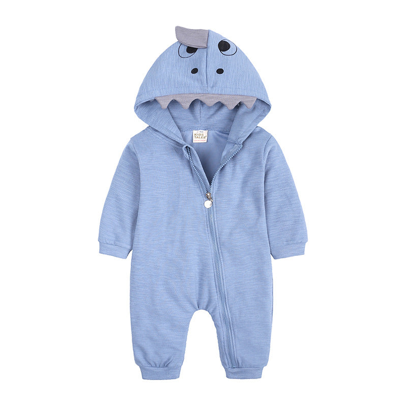 New Baby Dinosaur Hooded Cotton Jumpsuit For Men And Women Baby Long-Sleeved Romper Baby Jumpsuit