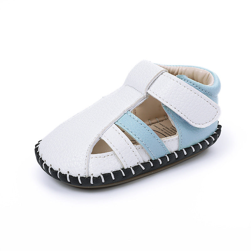 Stitched Baby Sandals Rubber Sole Breathable Foot Anti-Kick Baby Shoes Indoor Toddler Shoes