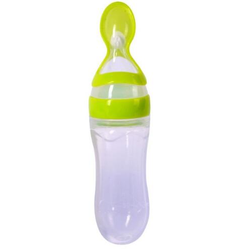 Newborn Baby Silicone Squeezing Feeding Bottle