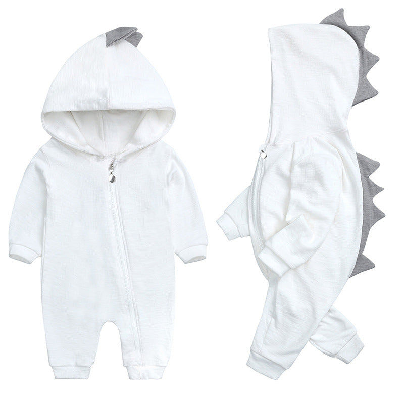 New Baby Dinosaur Hooded Cotton Jumpsuit For Men And Women Baby Long-Sleeved Romper Baby Jumpsuit