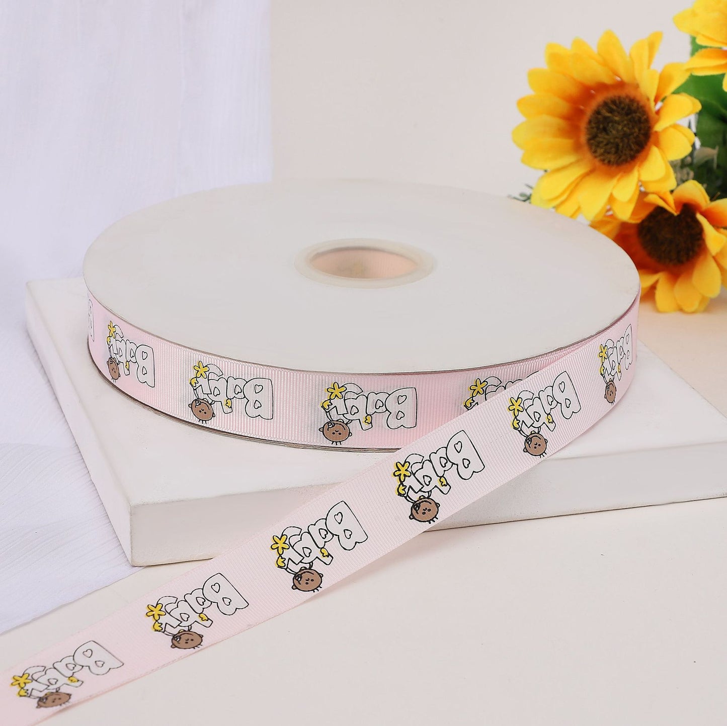 Colorful Baby Printed Ribbon DIY Baby Products Milk Bottle Packaging Tape