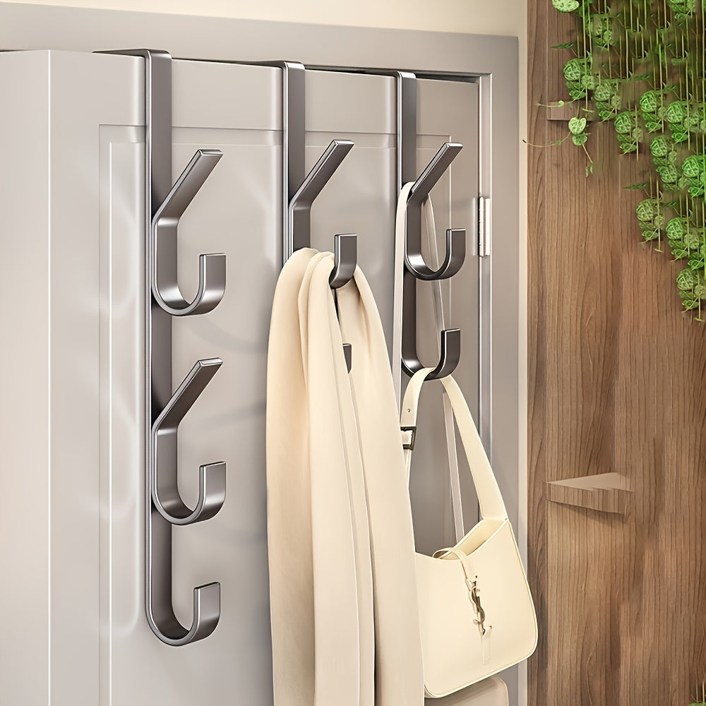 Door Hanger Clothes Hanging Carbon Steel Sturdy Over The Door Hooks Versatile Clothes Hanger Home Storage Organization Hooks