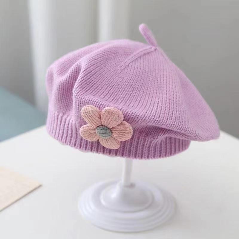 Baby Girl Hat Baby Wool Knitted Beret