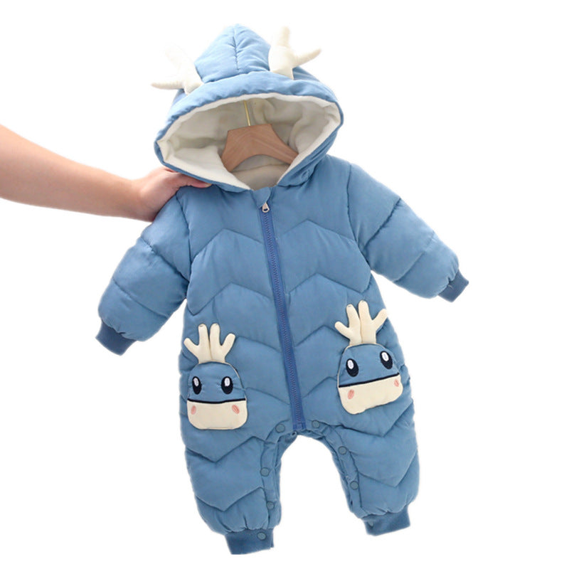 Newborn Baby Clothes Winter Climbing Clothes Baby Romper Boys And Girls One-Piece Suit Outer Wear