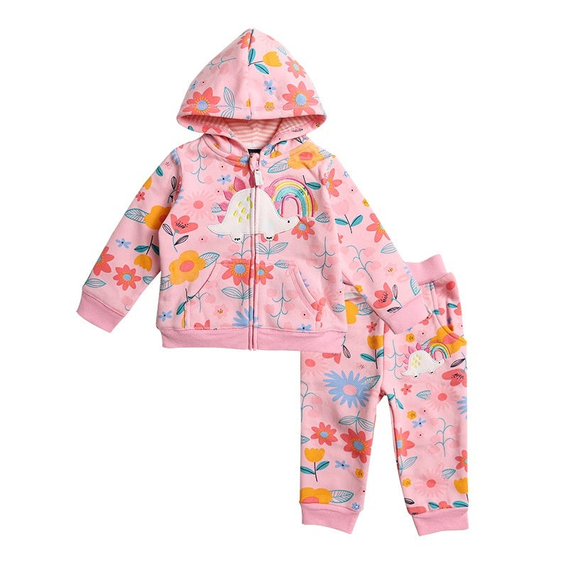 Children's Sweatshirt Suit Baby Hooded Sports Two-piece Set