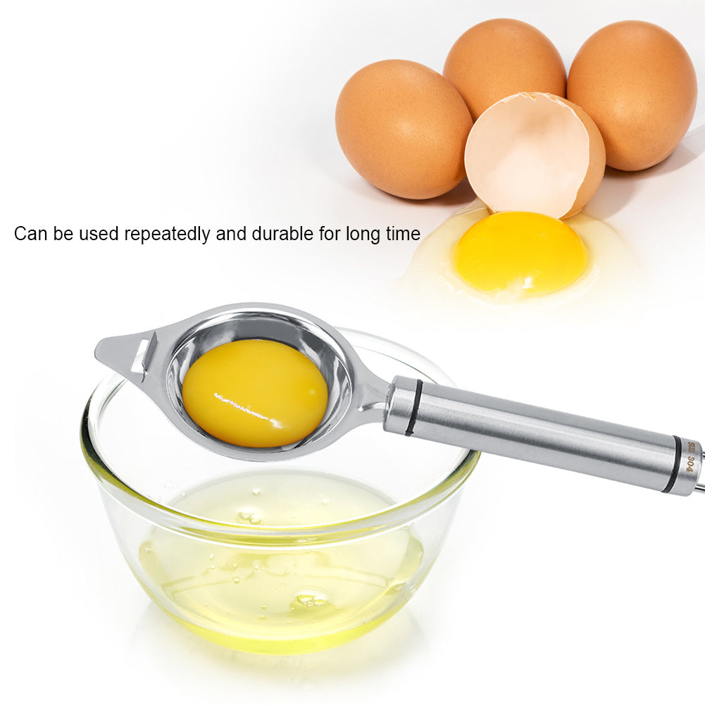 Stainless Steel Anti rust Durable Egg White Yolk Separator Holder Filter Kitchen Tool