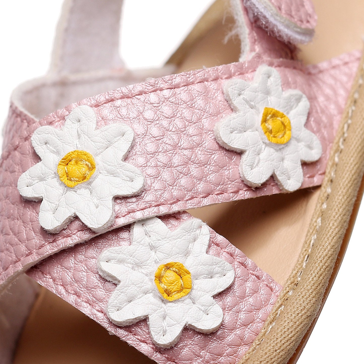 Cross strap small flower children's and girls' sandals, baby and baby comfortable walking shoes