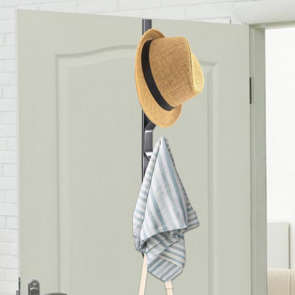 Door Hanger Clothes Hanging Carbon Steel Sturdy Over The Door Hooks Versatile Clothes Hanger Home Storage Organization Hooks