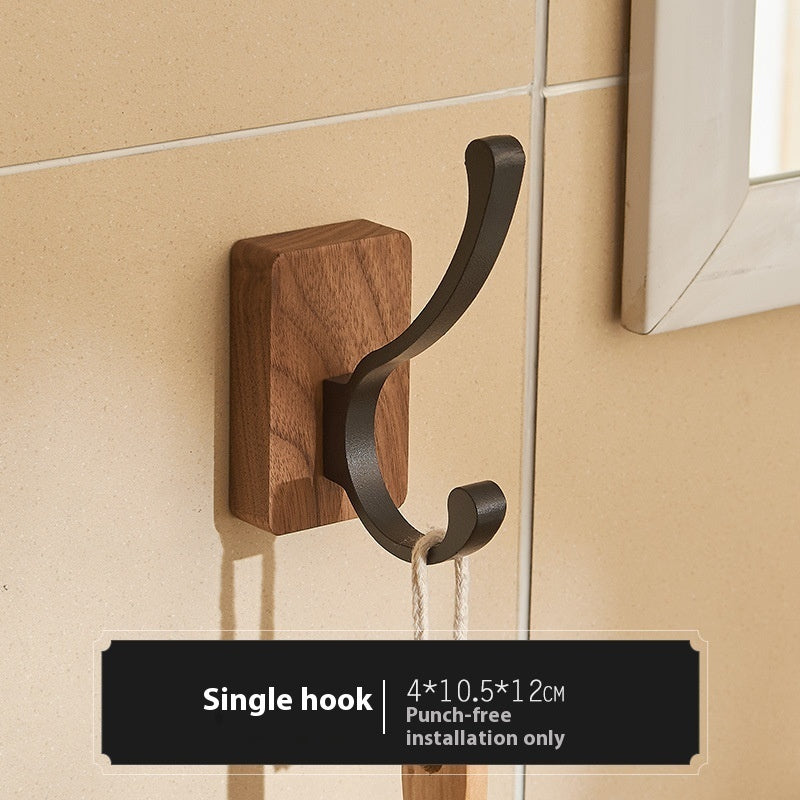 Household Portable Non Perforated Black Walnut Hook