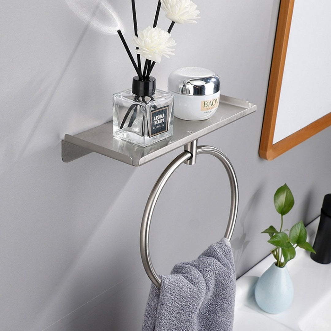 Bathroom Punch-free Storage Bathroom Stainless Steel Towel Ring