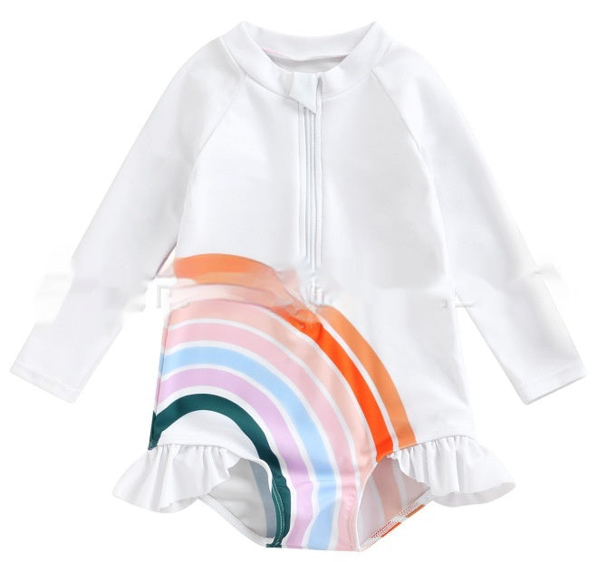 Beach Long Sleeve Sunscreen Baby Girl Surfing Suit Swimsuit