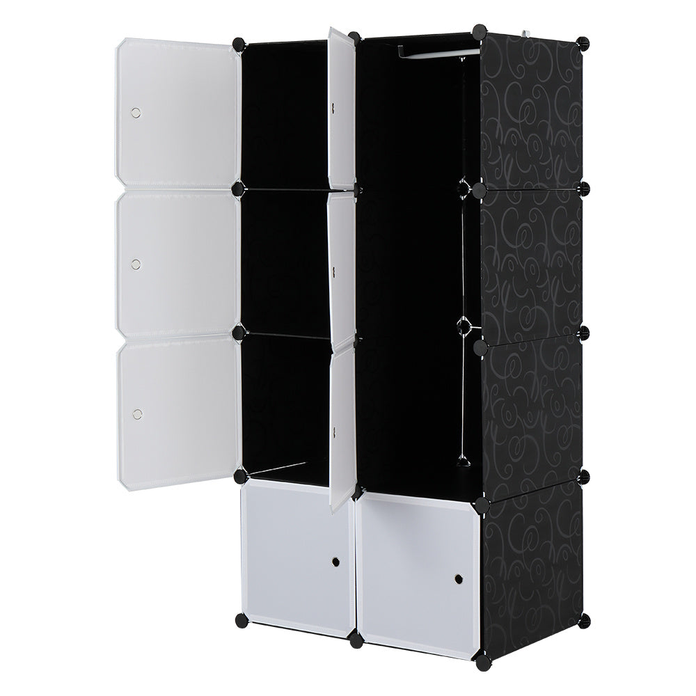 Freely Assemble DIY Style Rubik's Cube Wardrobe, Deepened 4 Layers And 8 Grids, 72x47x142cm