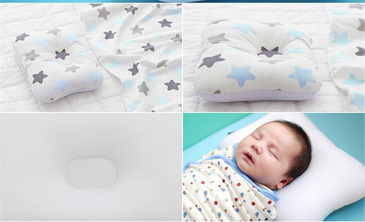 3d Breathable Mesh Four Seasons Baby Pillow Anti-deviation Head