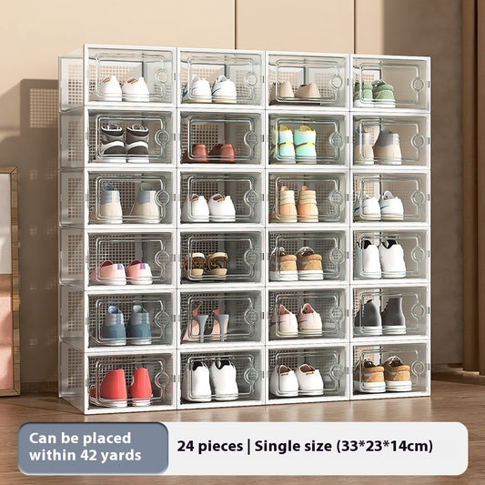 Thick Transparent Shoe Box Shoes Dust-proof And Moisture-proof Storage Cabinet