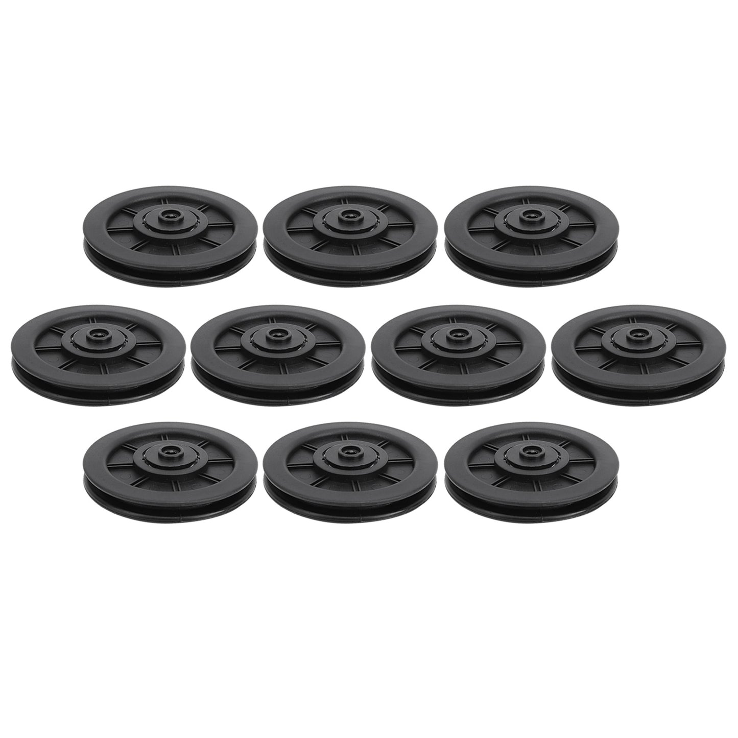 10Pcs/Set 100MM Universal Nylon Bearing Pulley Wheel Replace for Gym Fitness Equipment