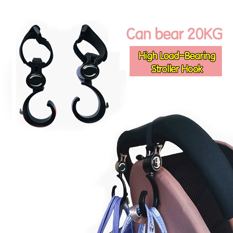 2pcs/ Baby Hanger Baby Bag Stroller Hooks Pram Rotate 360 Degree baby car seat accessories stroller organizer