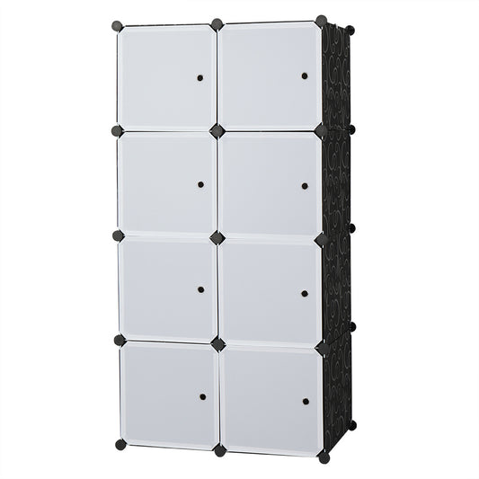 Freely Assemble DIY Style Rubik's Cube Wardrobe, Deepened 4 Layers And 8 Grids, 72x47x142cm