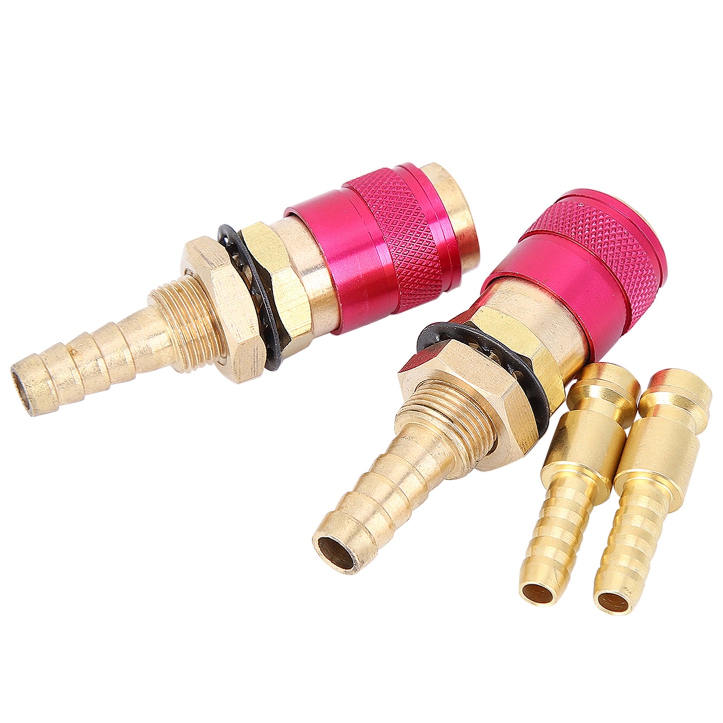 2pcs 8mm Water Cooled &amp; Gas Adapter Quick Connector Fitting For TIG Welding Torch