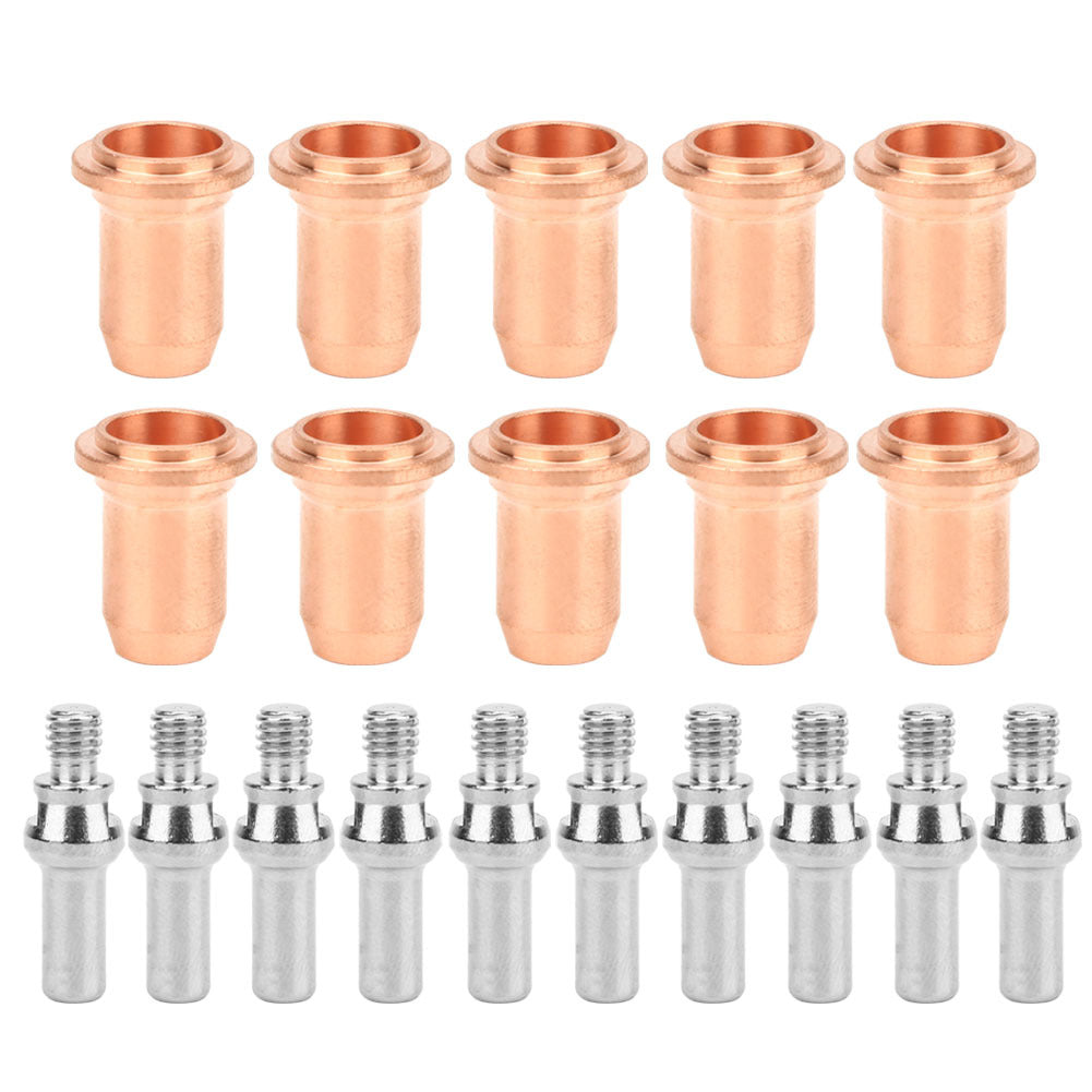 10 Pcs Plasma Electrode 52582 and 10 Pcs Tip Nozzle 51312 Kit for PT60 Plasma Torch