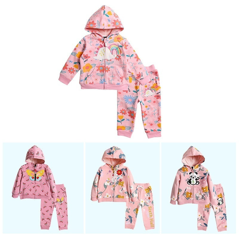 Children's Sweatshirt Suit Baby Hooded Sports Two-piece Set