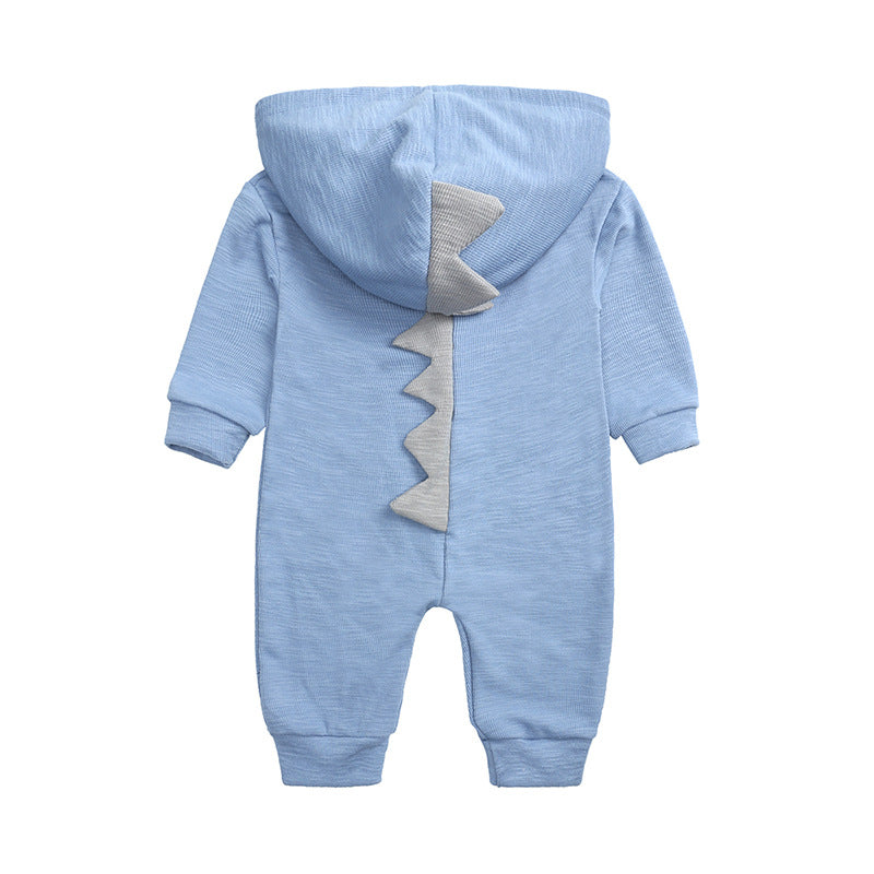 New Baby Dinosaur Hooded Cotton Jumpsuit For Men And Women Baby Long-Sleeved Romper Baby Jumpsuit