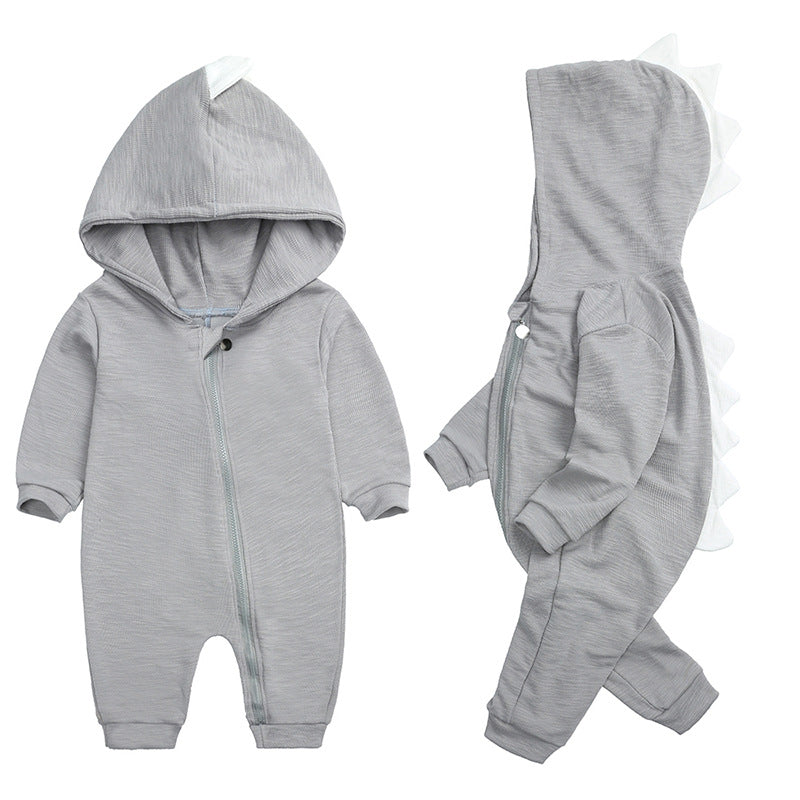 New Baby Dinosaur Hooded Cotton Jumpsuit For Men And Women Baby Long-Sleeved Romper Baby Jumpsuit