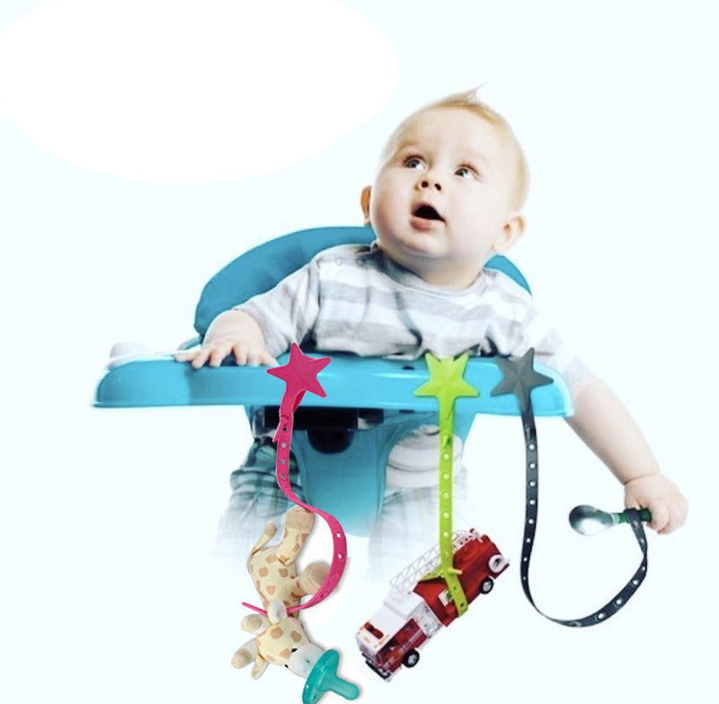 Fixed portable belt baby pacifier rope dental glue anti drop chain stroller baby toy