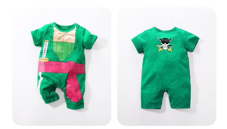 Anime style baby jumpsuit short sleeved