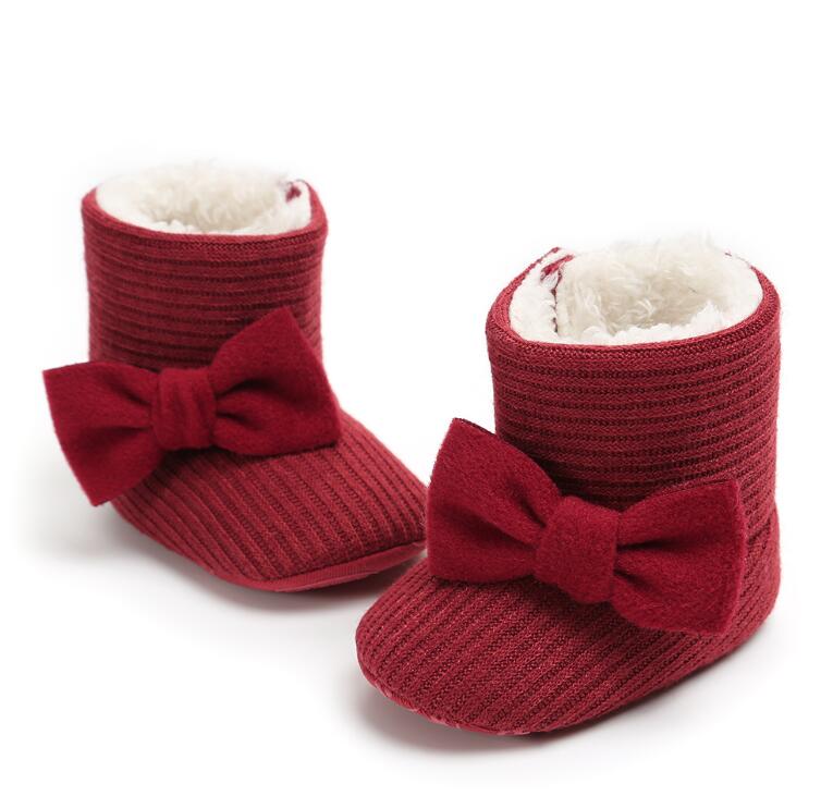 Baby Girl Shoes Crib Pram Knitted Snow boots Kids