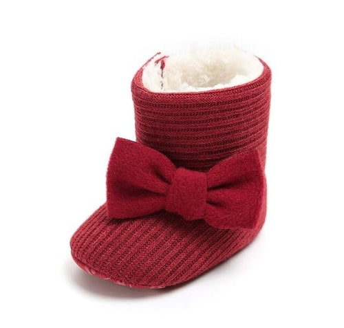 Baby Girl Shoes Crib Pram Knitted Snow boots Kids