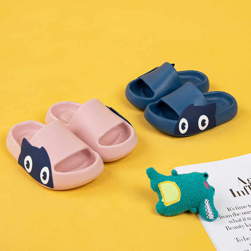 Children's Summer New Cartoon Cute Slime Cute Parent-Child Household Boys And Girls Baby Sandals And Slippers