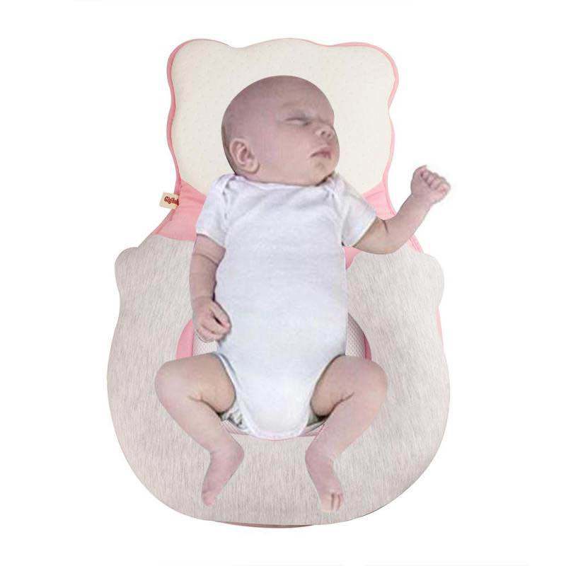 Baby Pillow Soft and Comfortable Anti-Middle Head Baby Shaped Pillow Breathable Sweat-absorbing Memory Foam Pillow